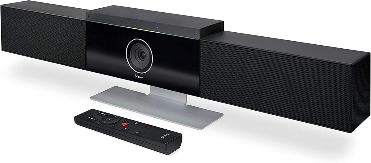 Open Box Poly Studio 4K Video System Speaker Bar Small & Medium Conference - Black