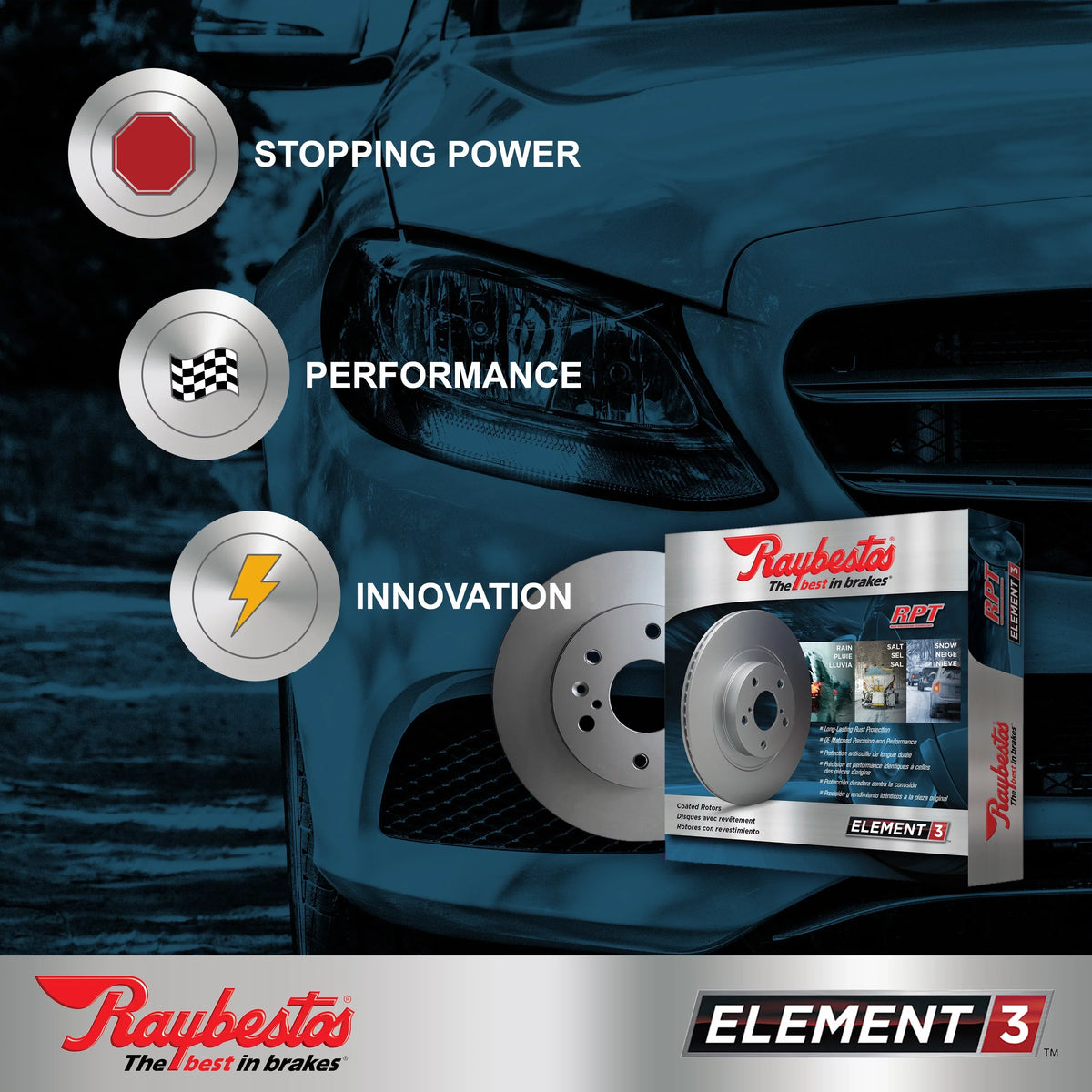 Raybestos Specialty Performance Rotors, 980524 Fits select: 2007-2012 MAZDA CX-7