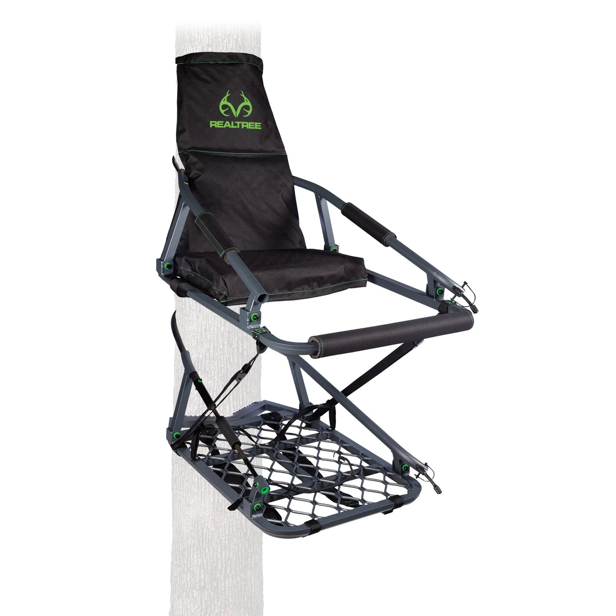 Realtree Invader Deluxe Aluminum Hunting Climbing Treestand