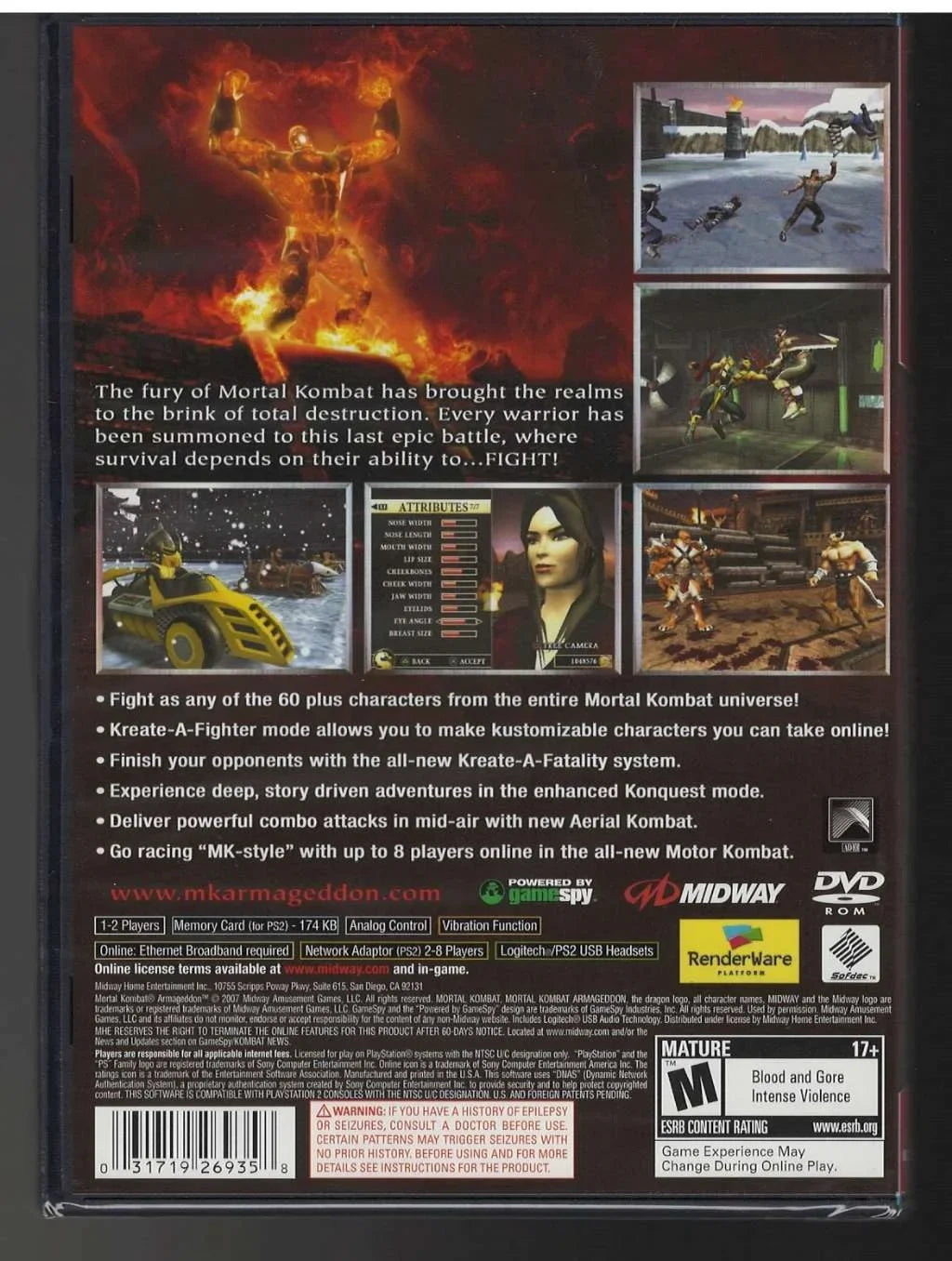 Mortal Kombat: Armageddon (Greatest Hits) PS2 (Brand New Factory Sealed US Versi-031719269358