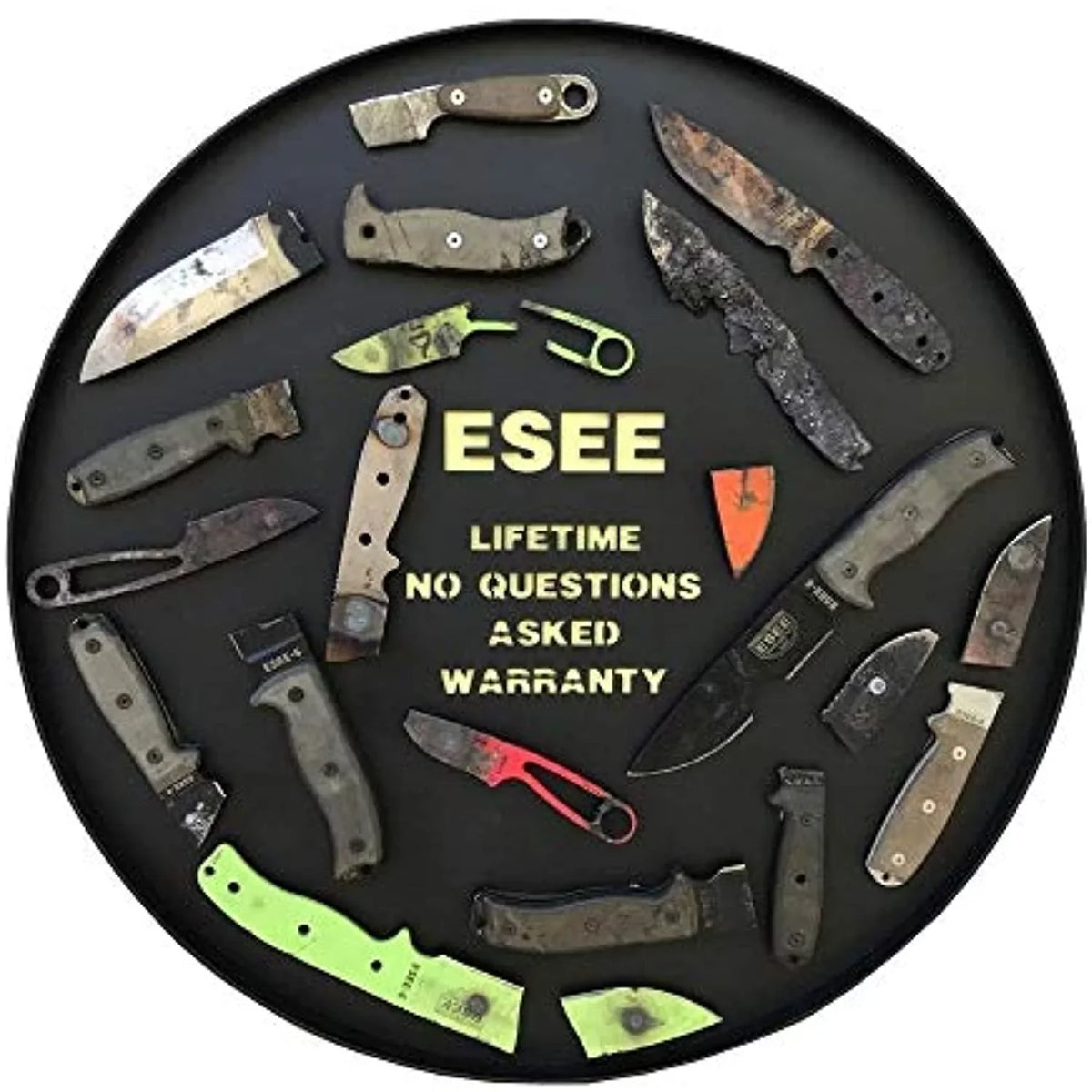ESEE AGK-OR Fixed Blade Ashley Game Knife Black 1095 Carbon Steel & Orange G10 Knives