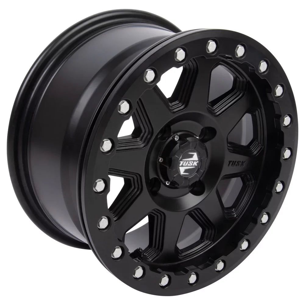 4/110 Tusk Uinta Beadlock Rim 14x7 5.0 + 2.0 Matte Black For Yamaha Viking VI EPS Ranch Edition 2022