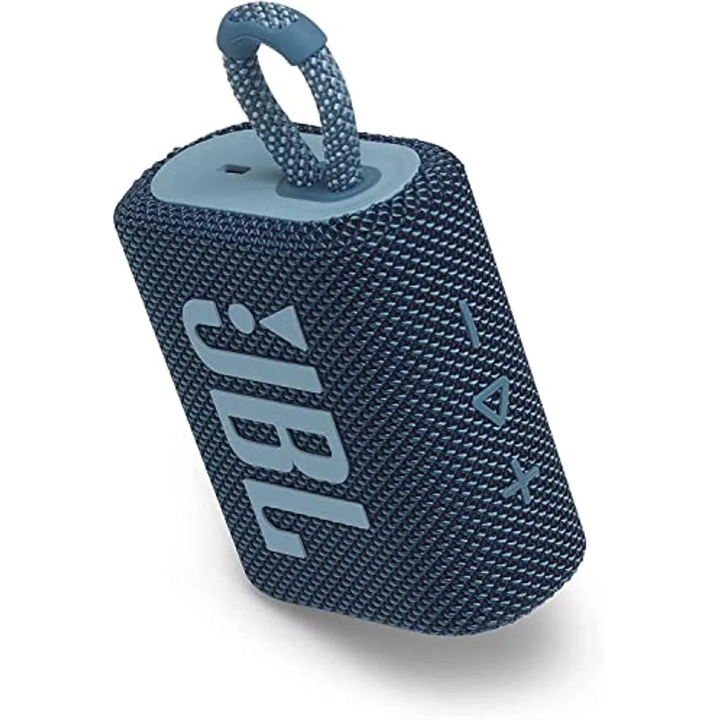 Restored JBL Go 3 Portable Waterproof & Dustproof IP67 Outdoor Wireless Bluetooth Speaker (Blue) (Refurbished)