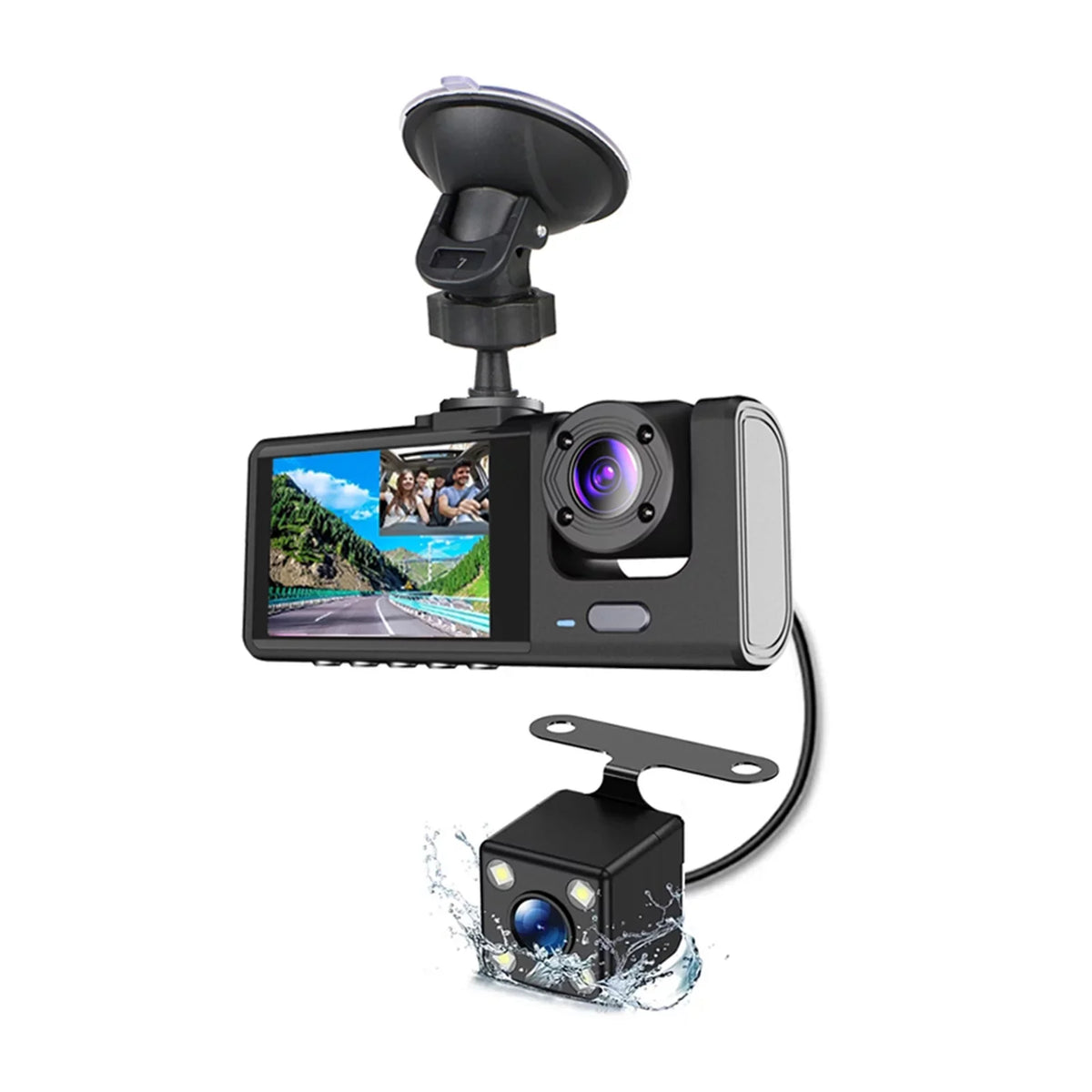 Moobody Versatile Dash Cam for Car Safety,3-in-1 Car Safety Dash Cam,1080P+720P+480p, Car Rearview Mirror