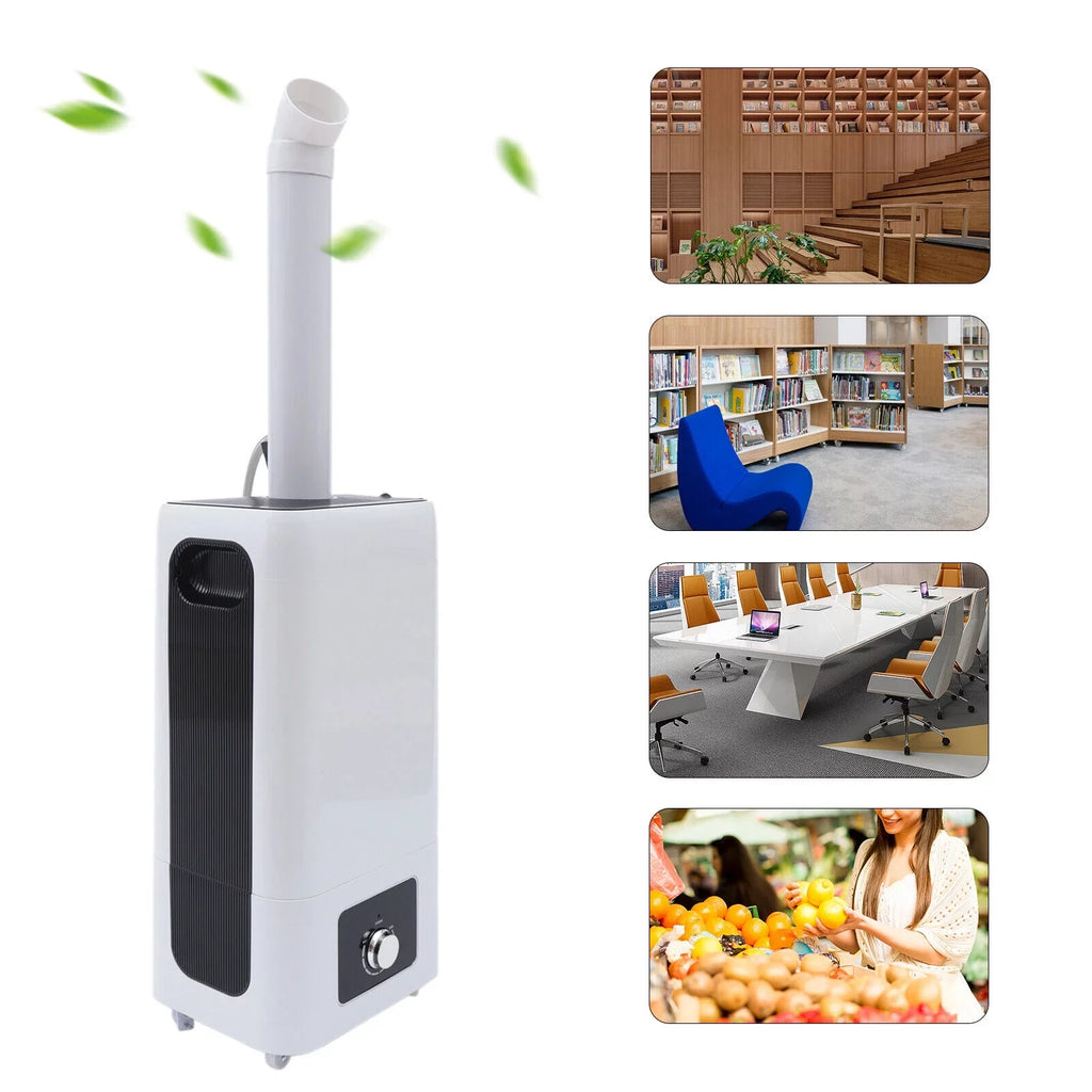 Fichiouy 110W Humidifier Floor Type 6.29 Gal Industrial Ultrasonic Sprayer for Large Room