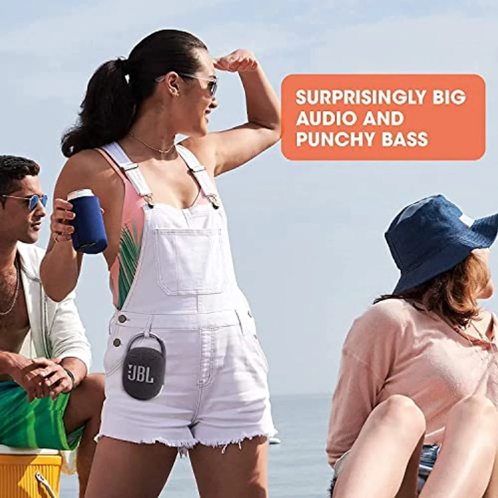 JBL Clip 4 Waterproof Portable Bluetooth Speaker Bundle with Megen Protective Hardshell Case