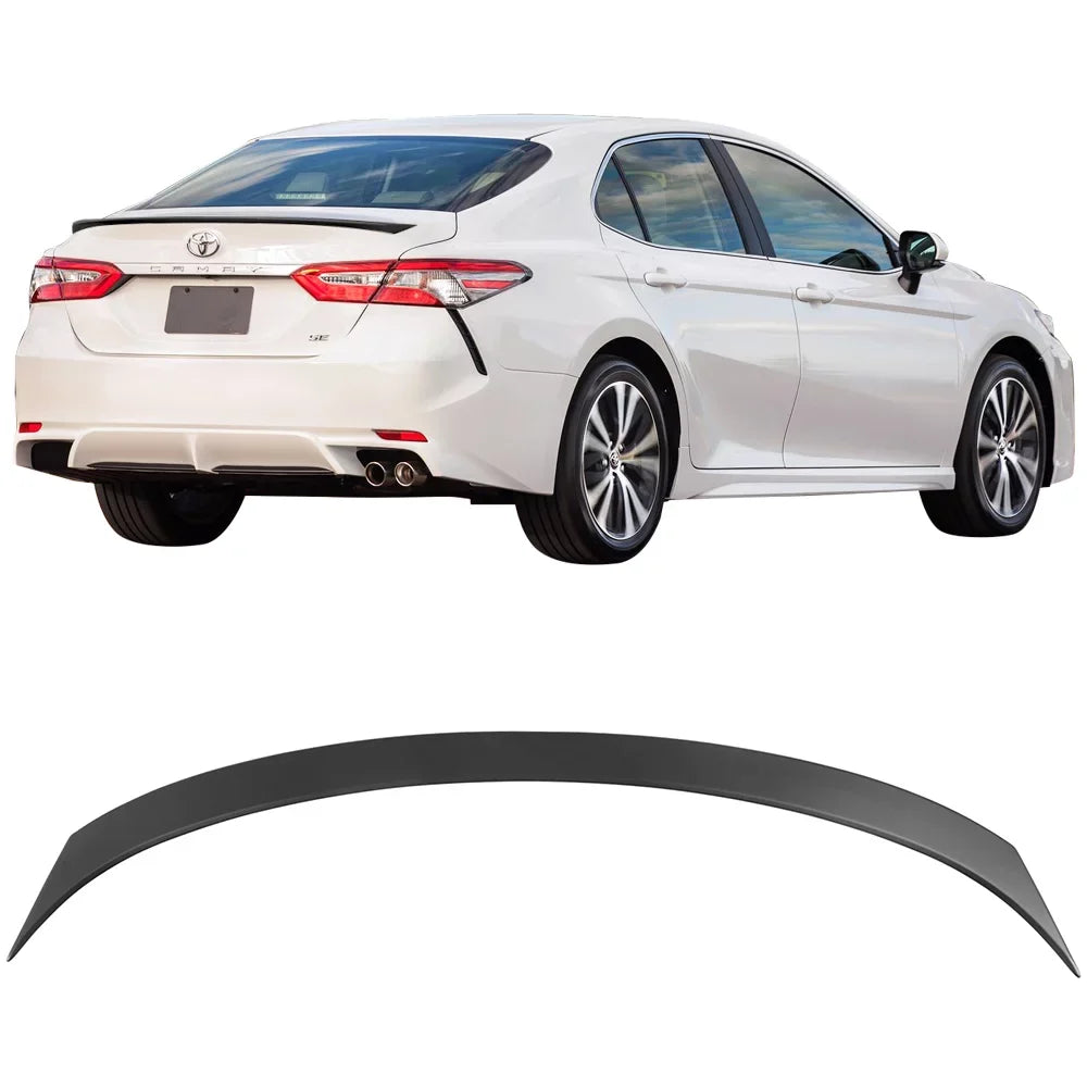 Ikon Motorsports Compatible with 18-23 Toyota Camry OE Style Flush Mount Rear Trunk Spoiler Wing 2018 2019 2020 2021
