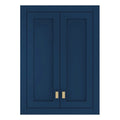 Water Creation Madison 33" Solid Hardwood Medicine Cabinet in Blue/Chrome
