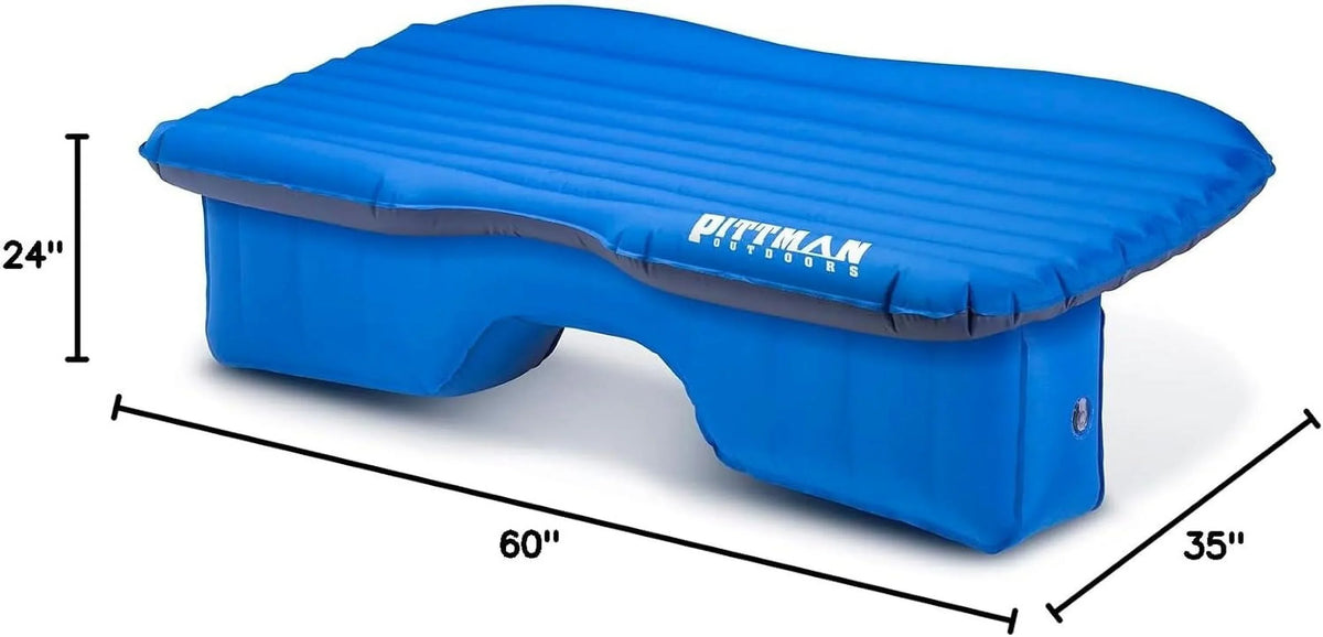 Pittman Outdoors PPI-BLU-TRKMAT Inflatable Fabric Rear Cushion Truck Air Bed Mattress | 5 Feet In Length | Fits Full-Sized Trucks And 's, Blue