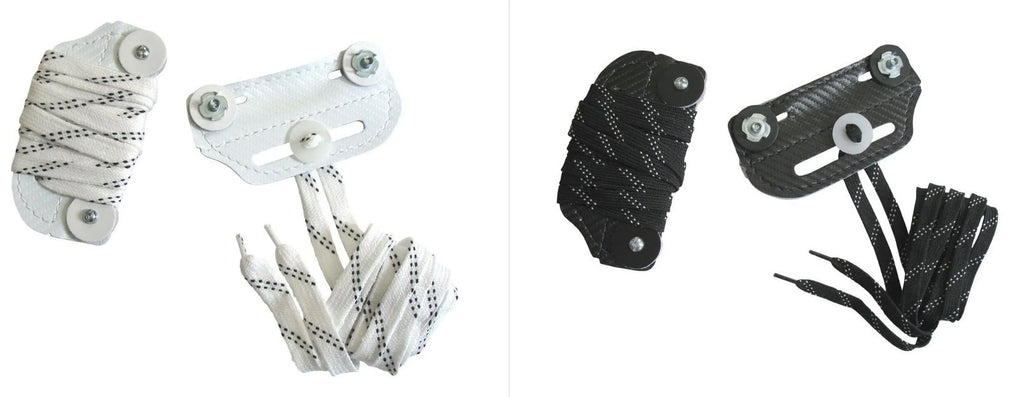A&R Sports Hockey Goalie Slider Toe Bridge (Pair) Leather, Nylon Lace, Hardware (White)