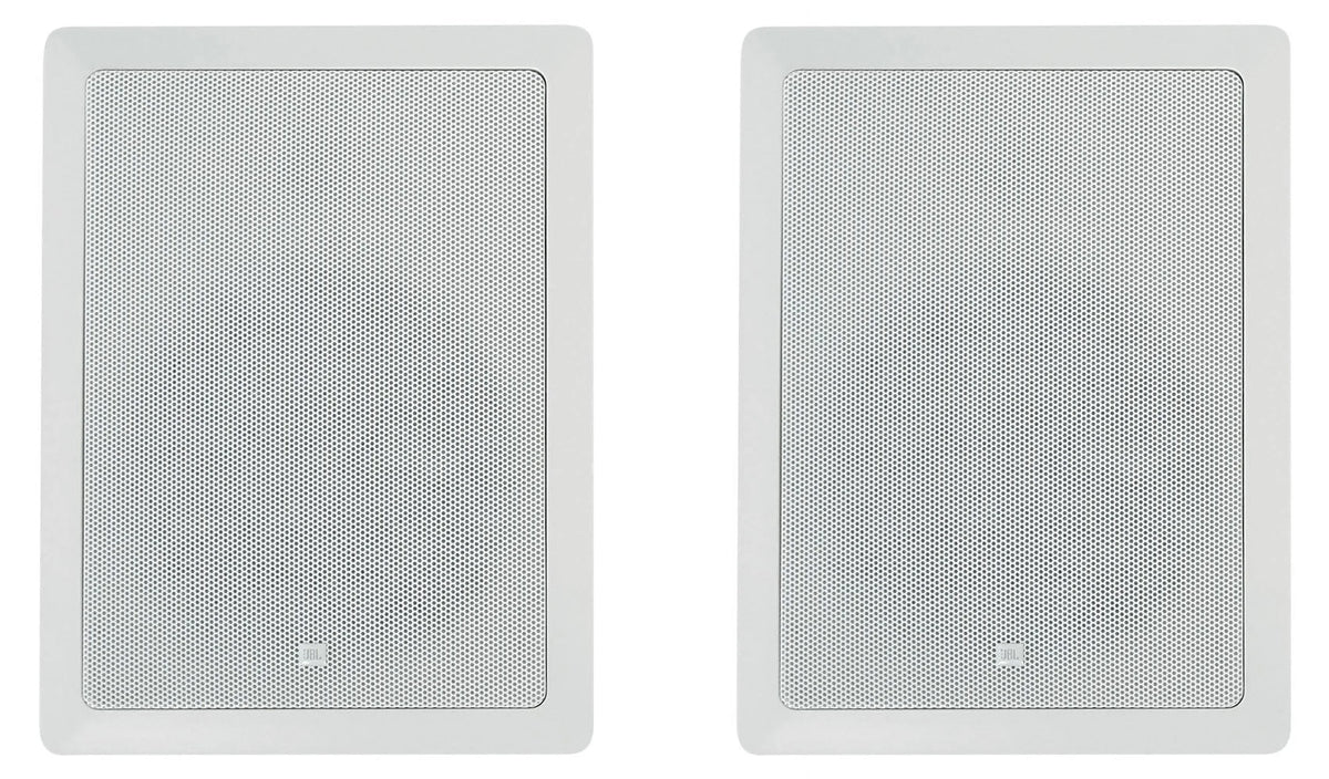 (4) JBL CONTROL 128 WT 8" 50w Commercial 70v In-Wall Speakers+Amp For Restaurant