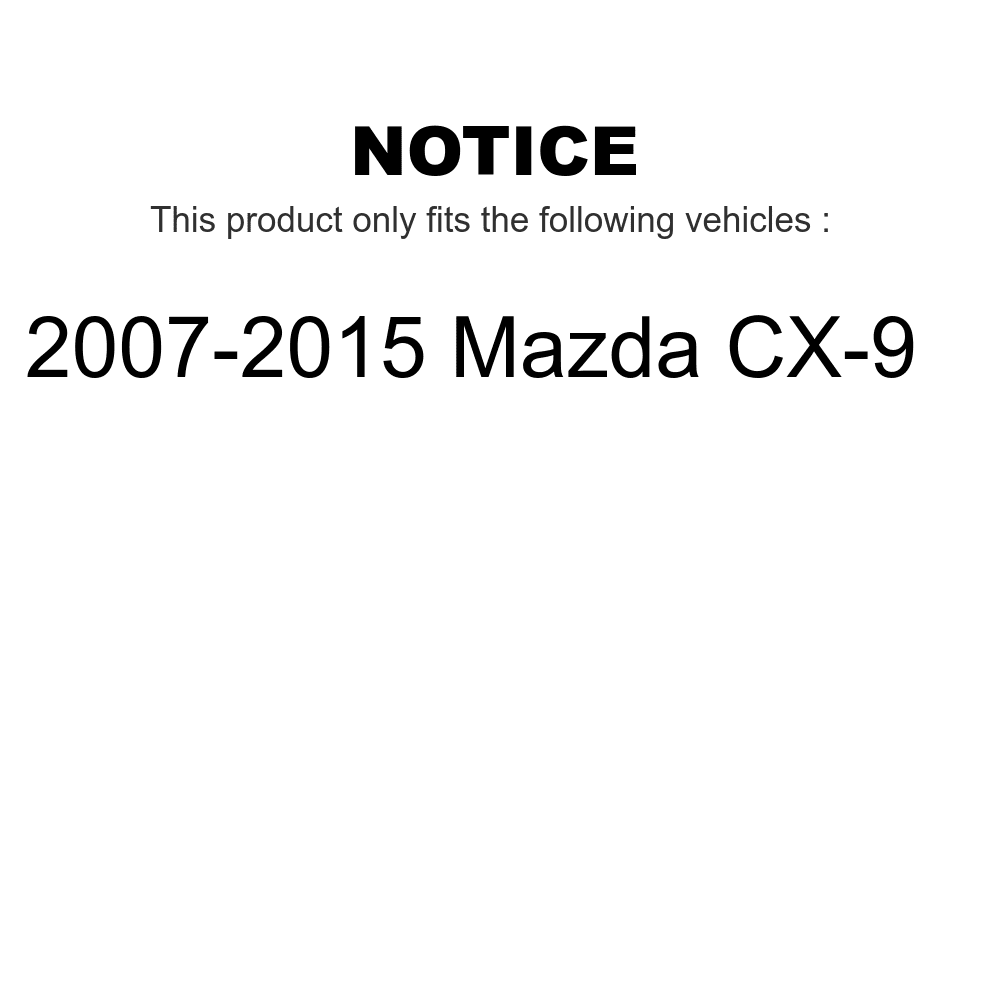 Front Disc Brake Rotors Pair For 2007-2015 Mazda CX-9 K8-100453