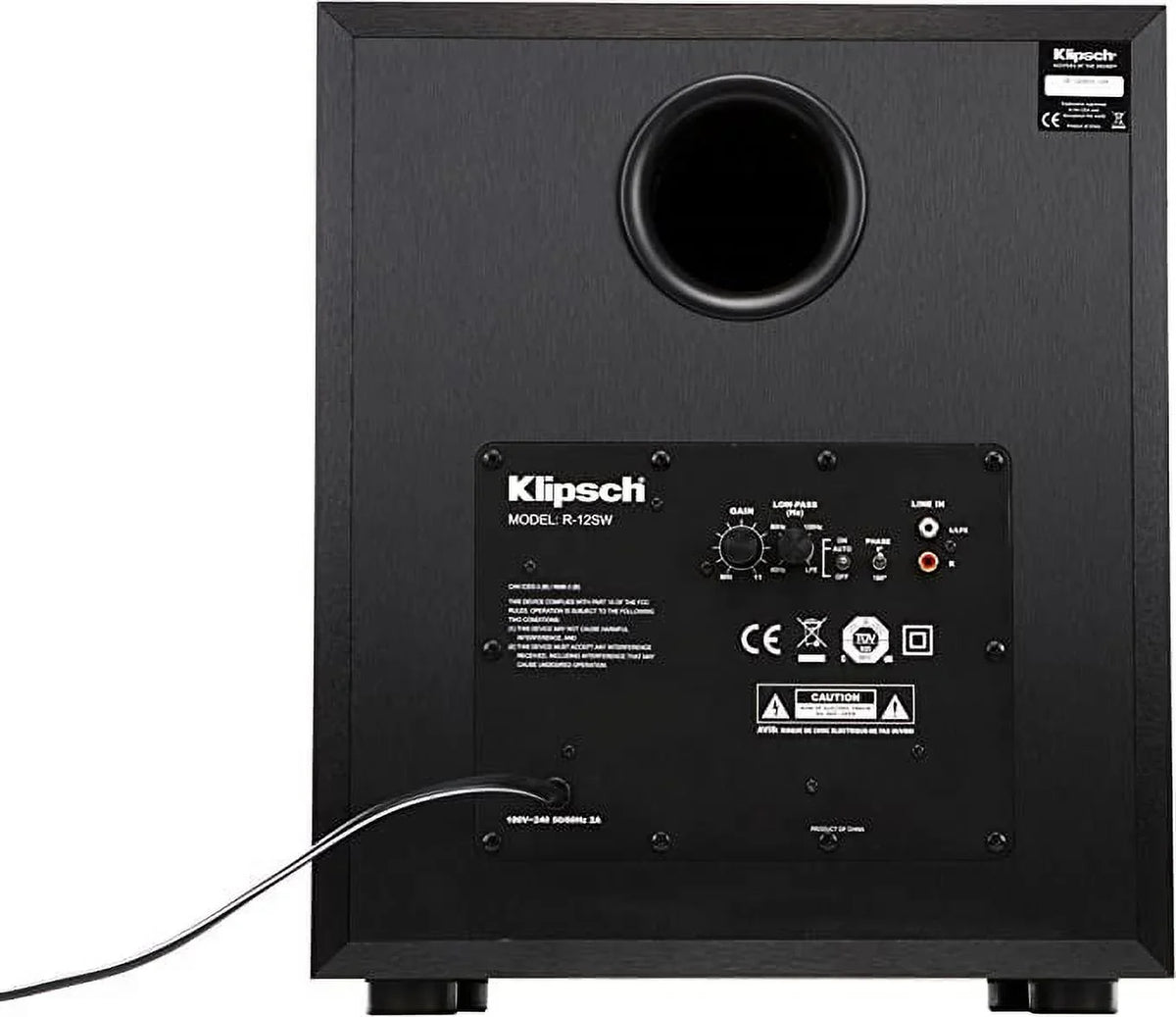Open Box KLIPSCH REFERENCE 12" 400W FRONT-FIRING SUBWOOFER R-12SW - BLACK