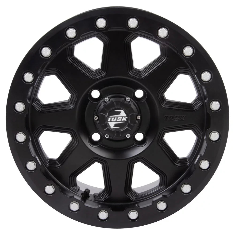 4/110 Tusk Uinta Beadlock Rim 14x7 5.0 + 2.0 Matte Black For Yamaha Viking VI EPS Ranch Edition 2022