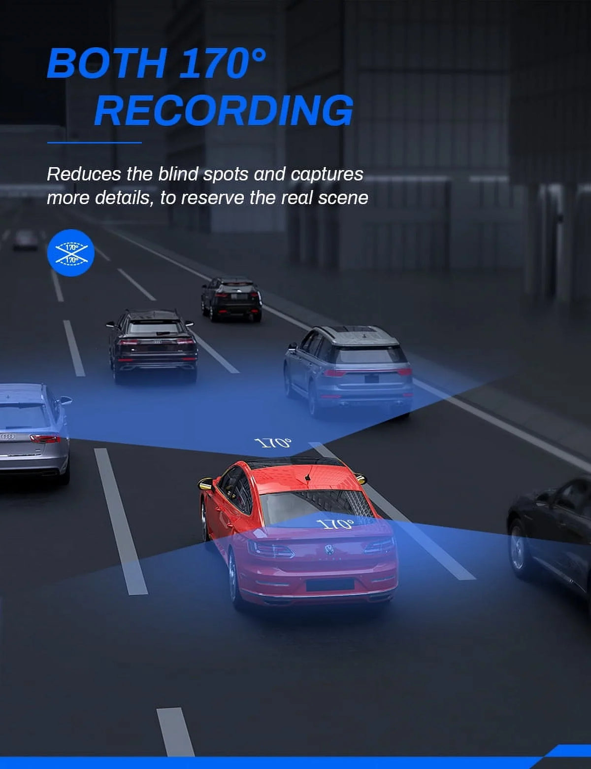 Dash Cam Front and Rear, Crosstour Dash Camera for Cars 2.5K GPS, 3 inch IPS Screen Magnetic Dashboard Recorder 170° Backup Camera